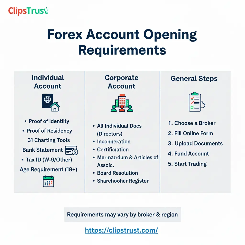 Forex account opening requirements